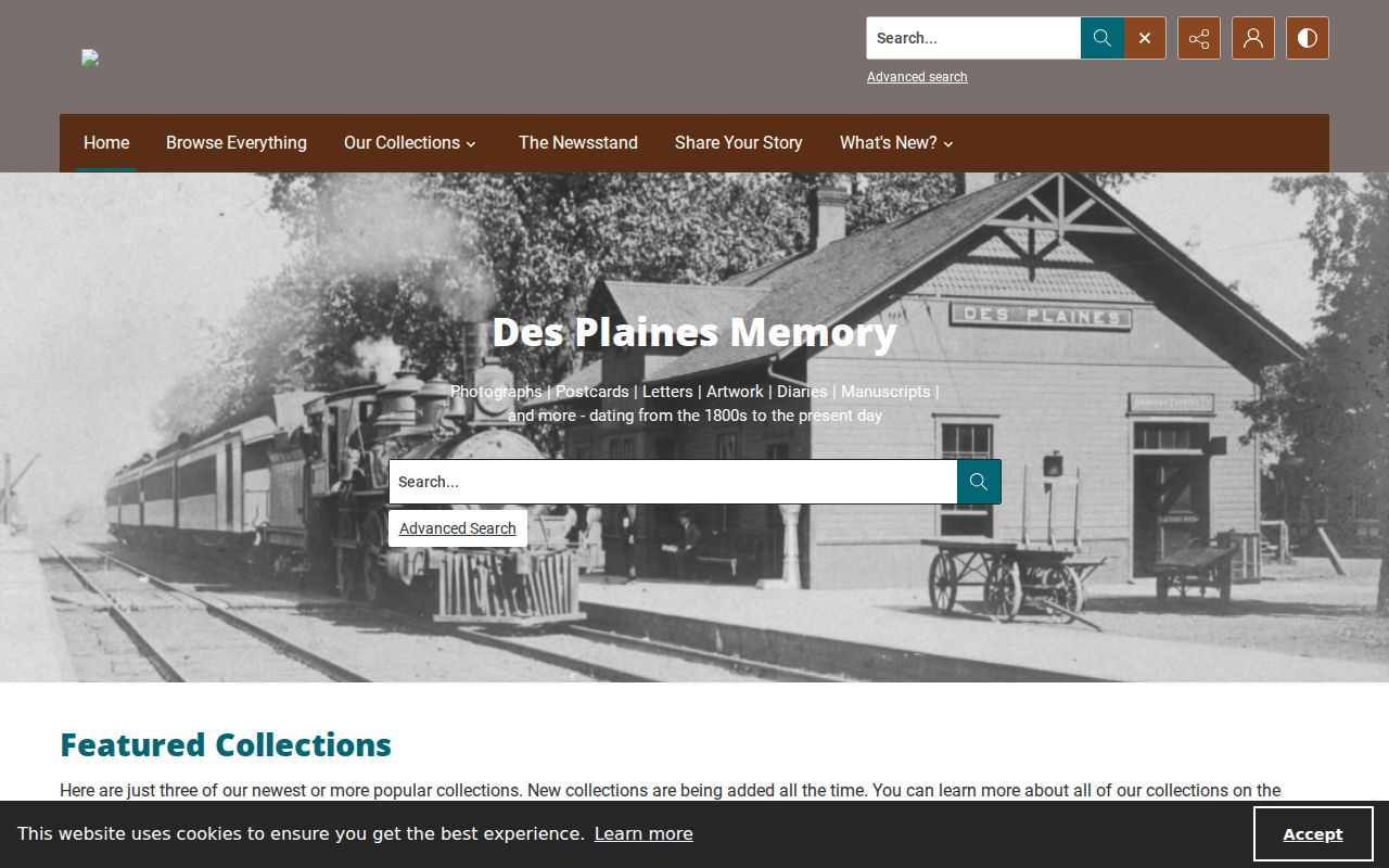 Des Plaines Memory digital collections used with historical city directories