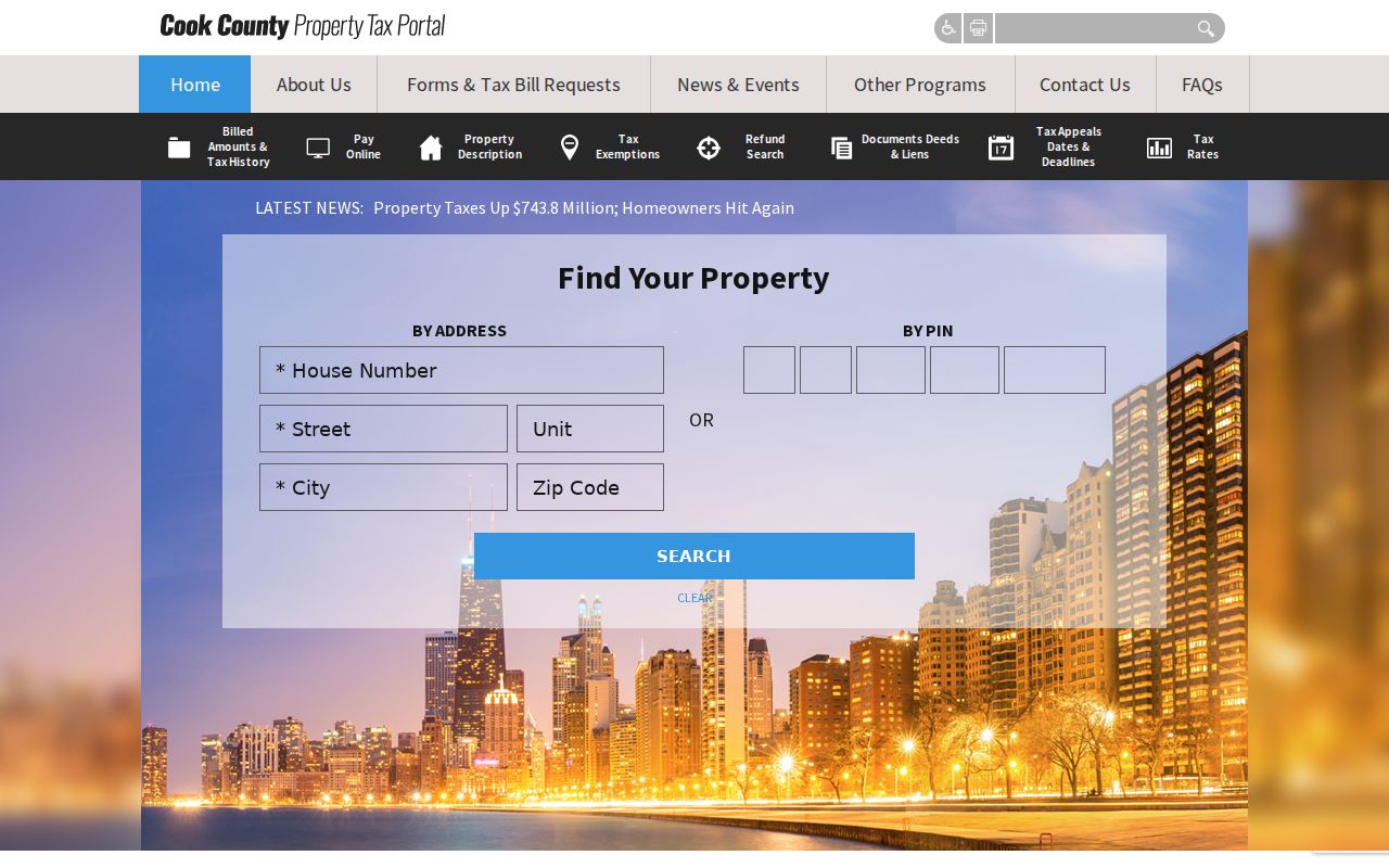 Cook County property address and ZIP search for a Des Plaines street record